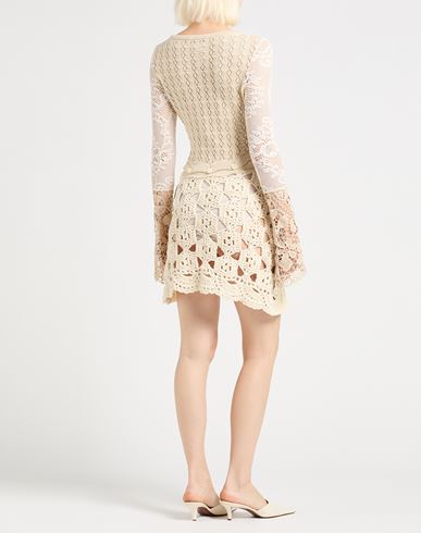 Gold Line Woman Mini dress Beige Size M Recycled cotton