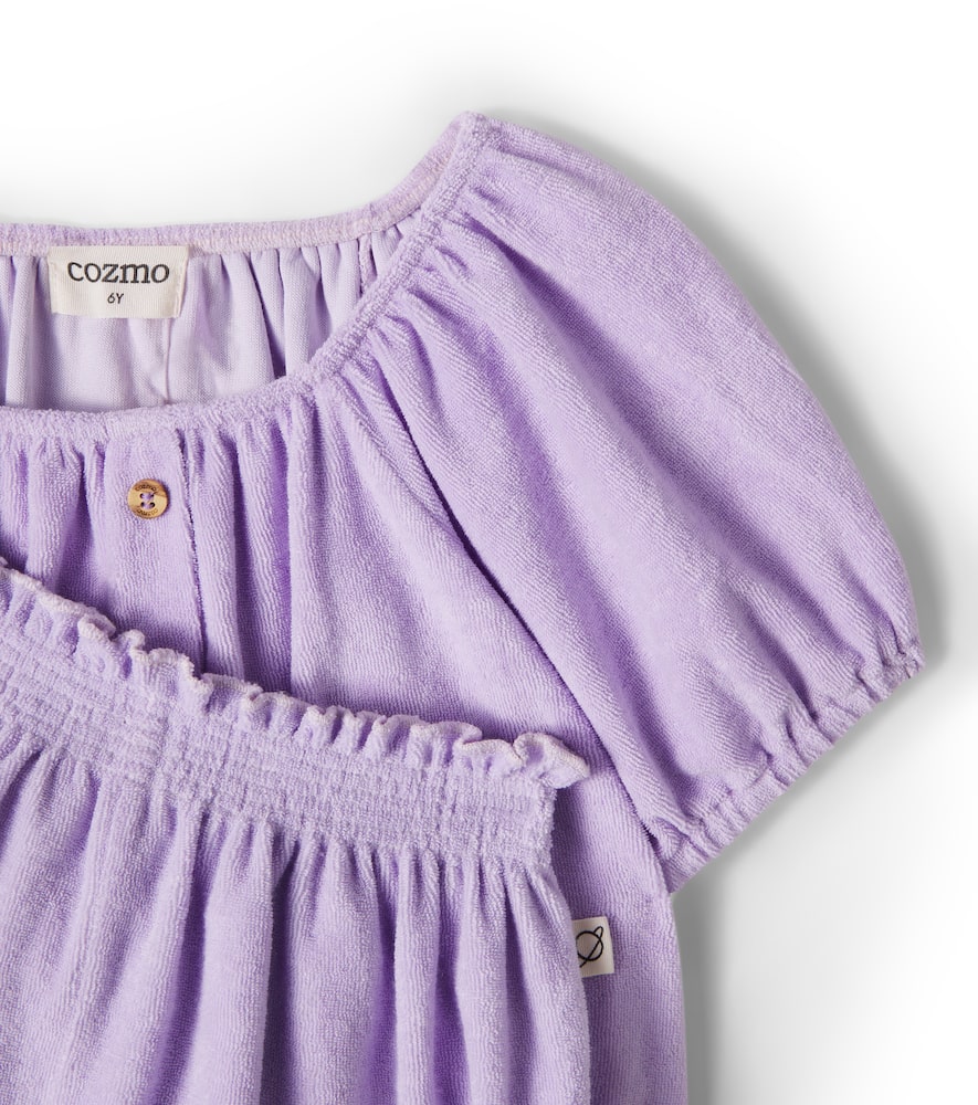 Judy cotton-blend terry top and shorts set