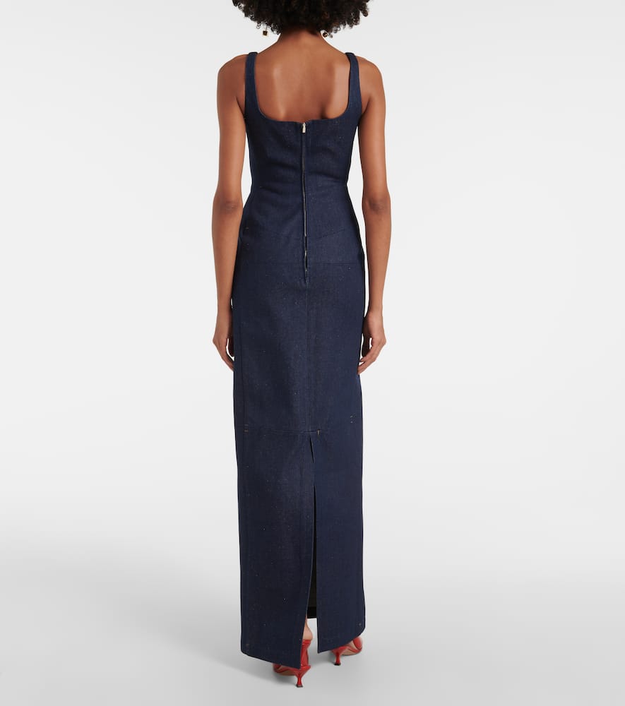 La robe de-Nîmes Spoglio denim bustier dress