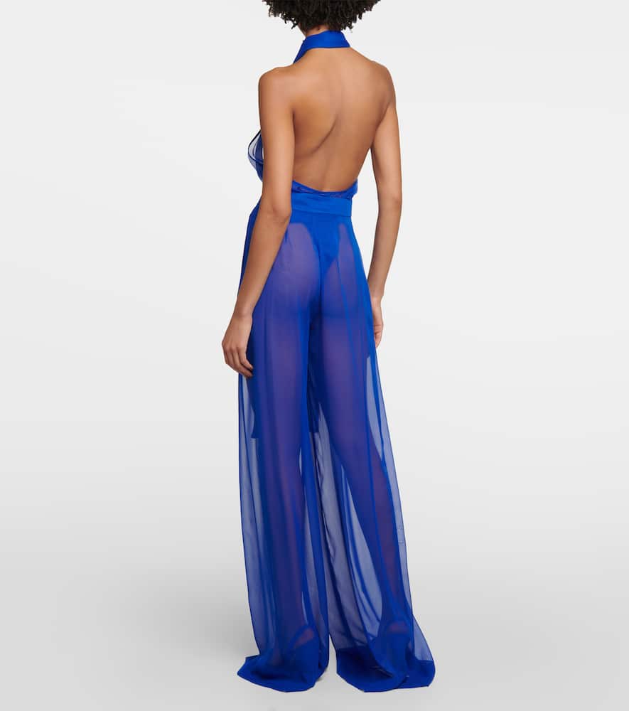 Tie-neck bodysuit