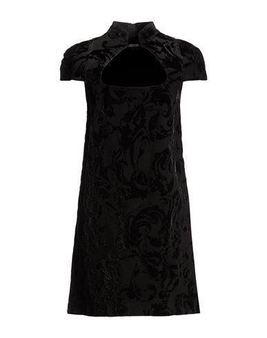 Woman Mini dress Black Size 6 Cotton, Elastane