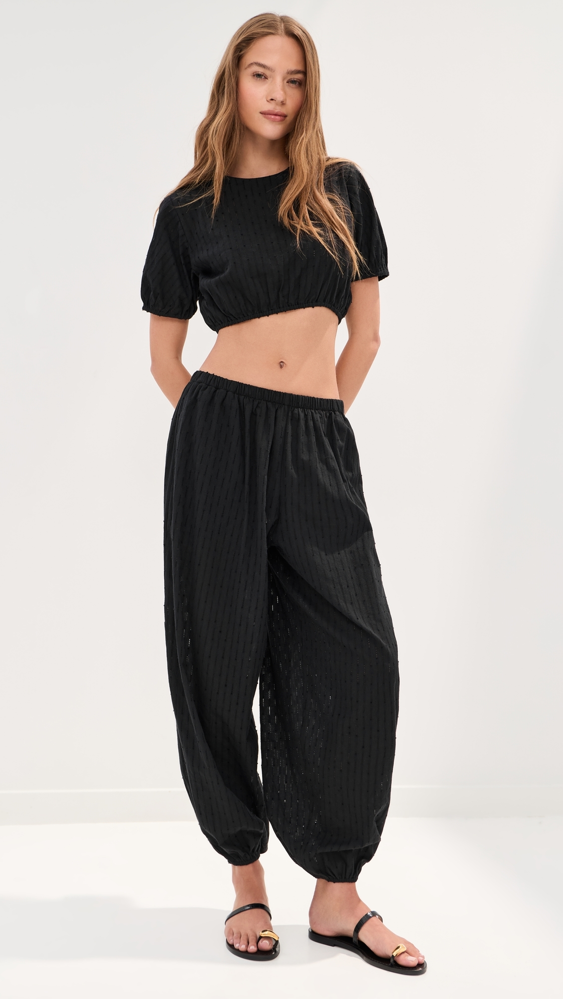 Lillian Eyelet Blouse Black