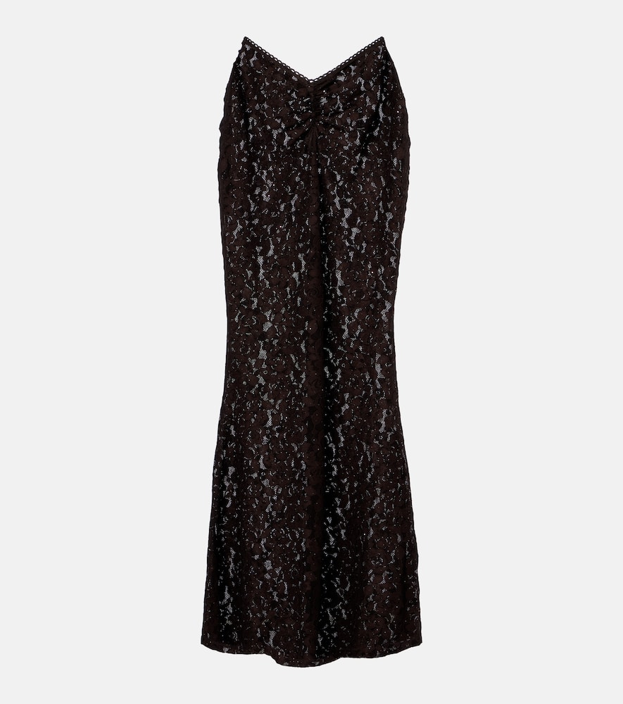 Daisy floral lace maxi skirt