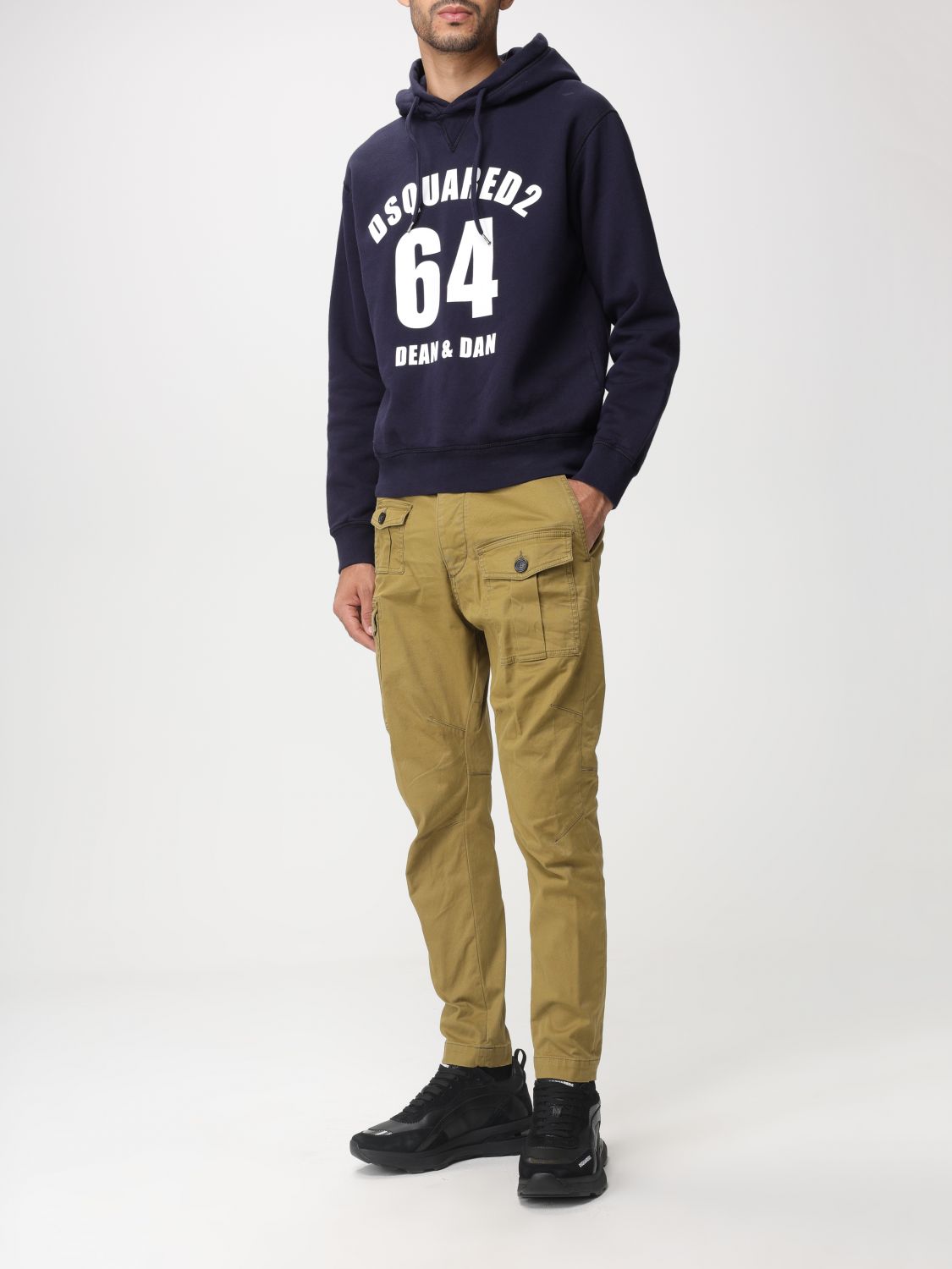 Pants Men color Military