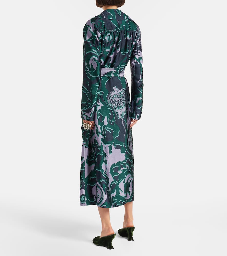 Printed trench coat