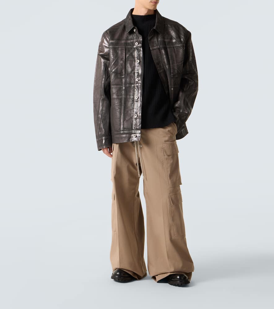 DRKSHDW cotton flannel cargo pants