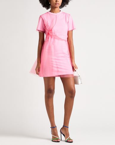 Woman Mini dress Pink Size S Cotton