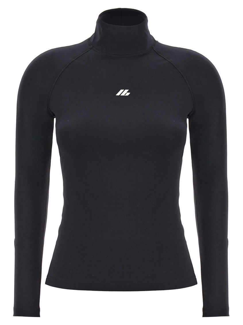 -Reflective Logo Top Top Nero-Donna