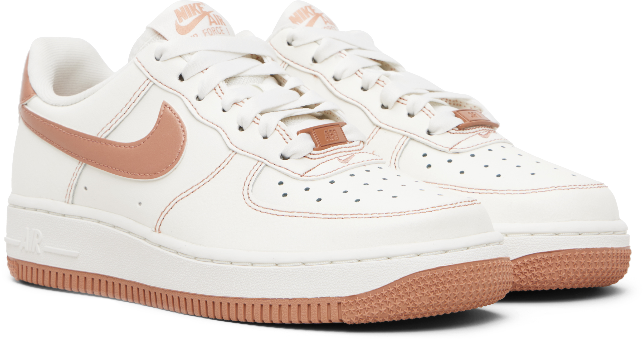 Off-White & Pink Air Force 1 '07 Sneakers