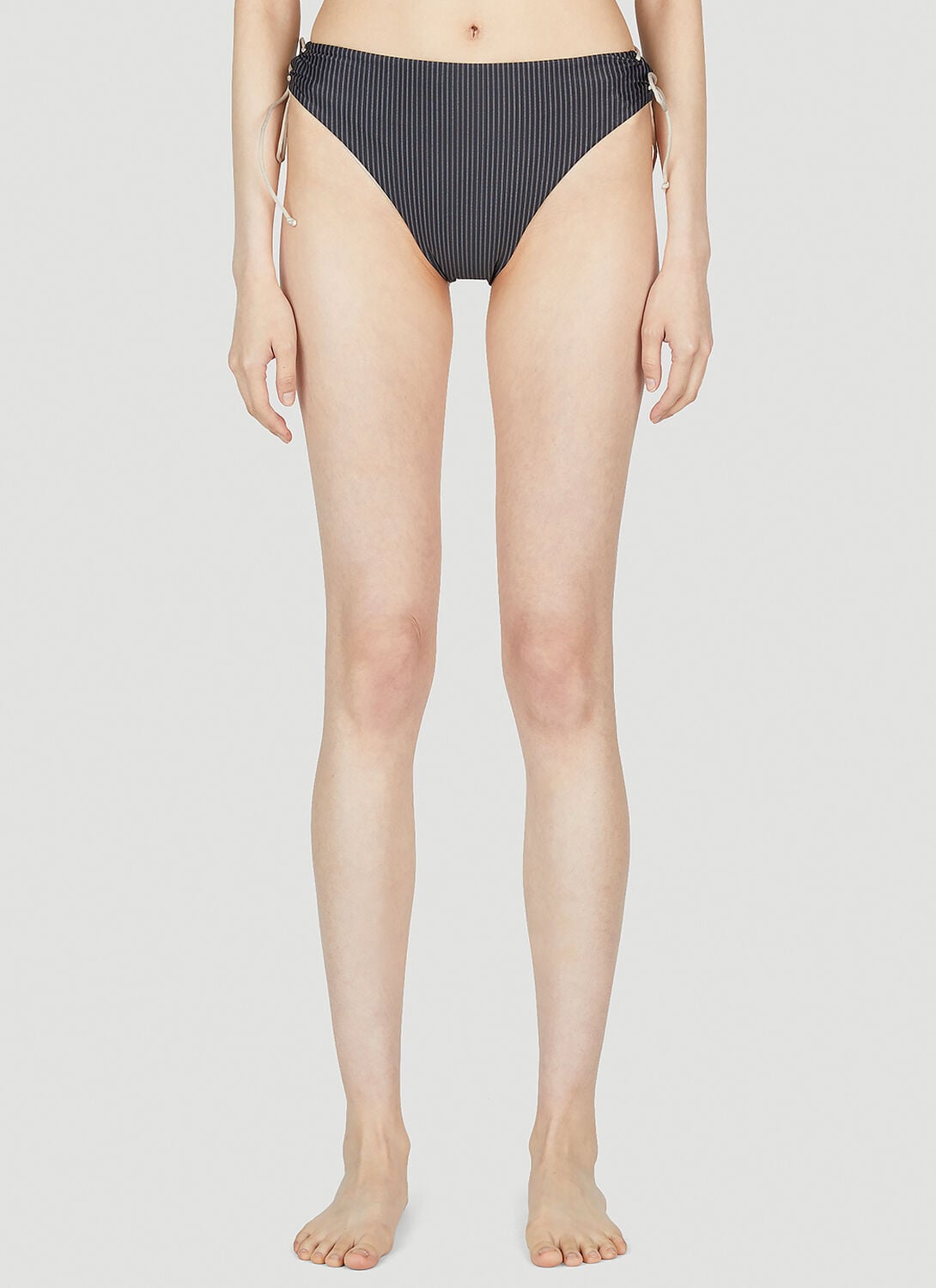 Goulue Tie Bikini Bottoms - Woman Swimwear Grey Uk