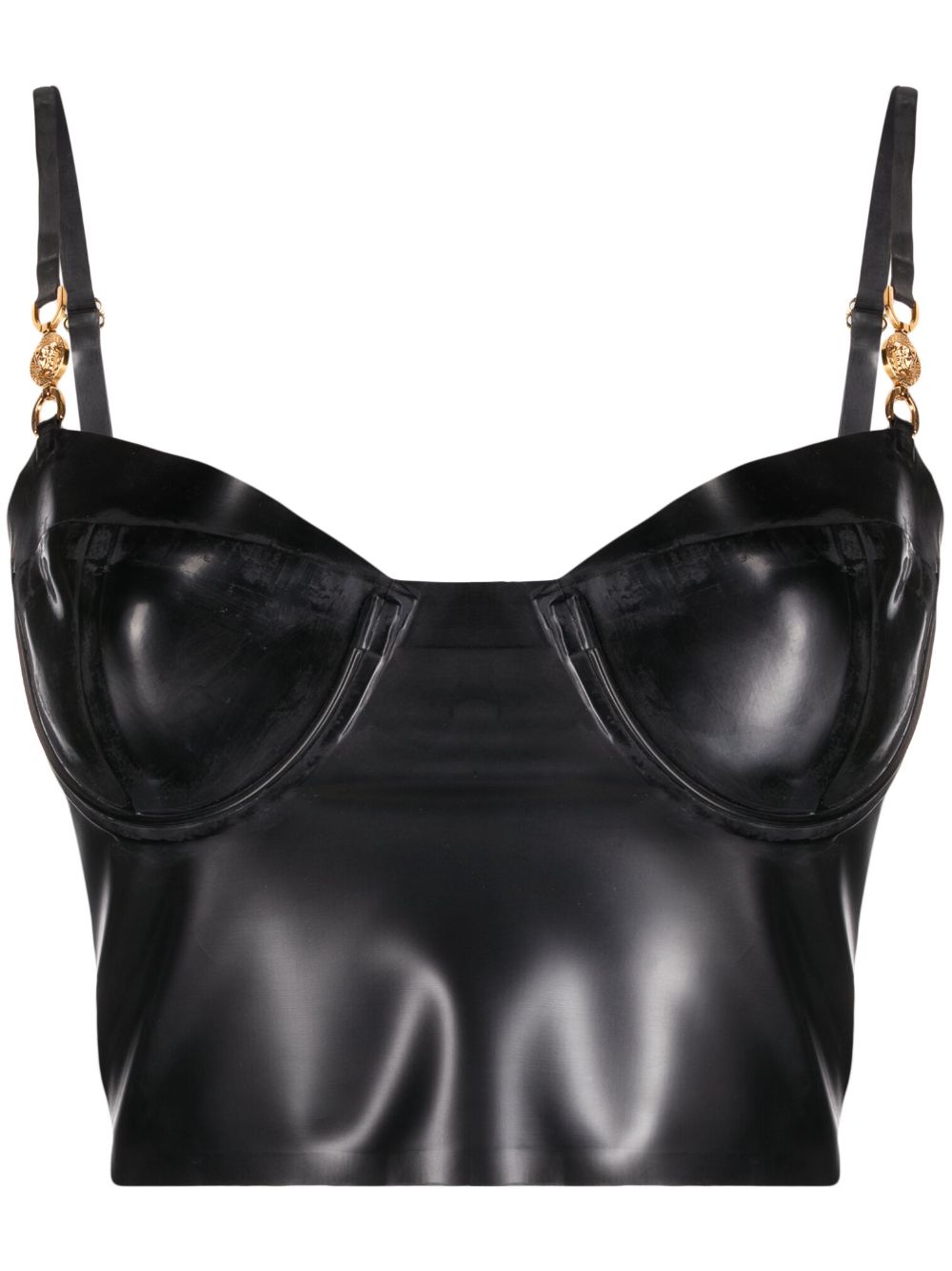 Patent bustier top - Black