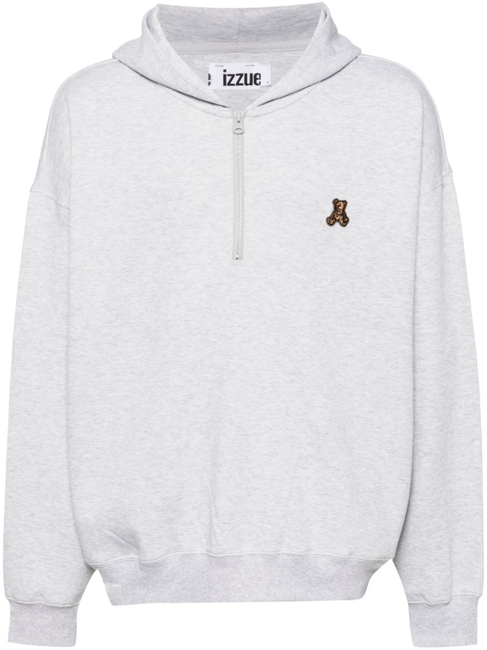 Teddy bear-appliqué sweatshirt - Grey