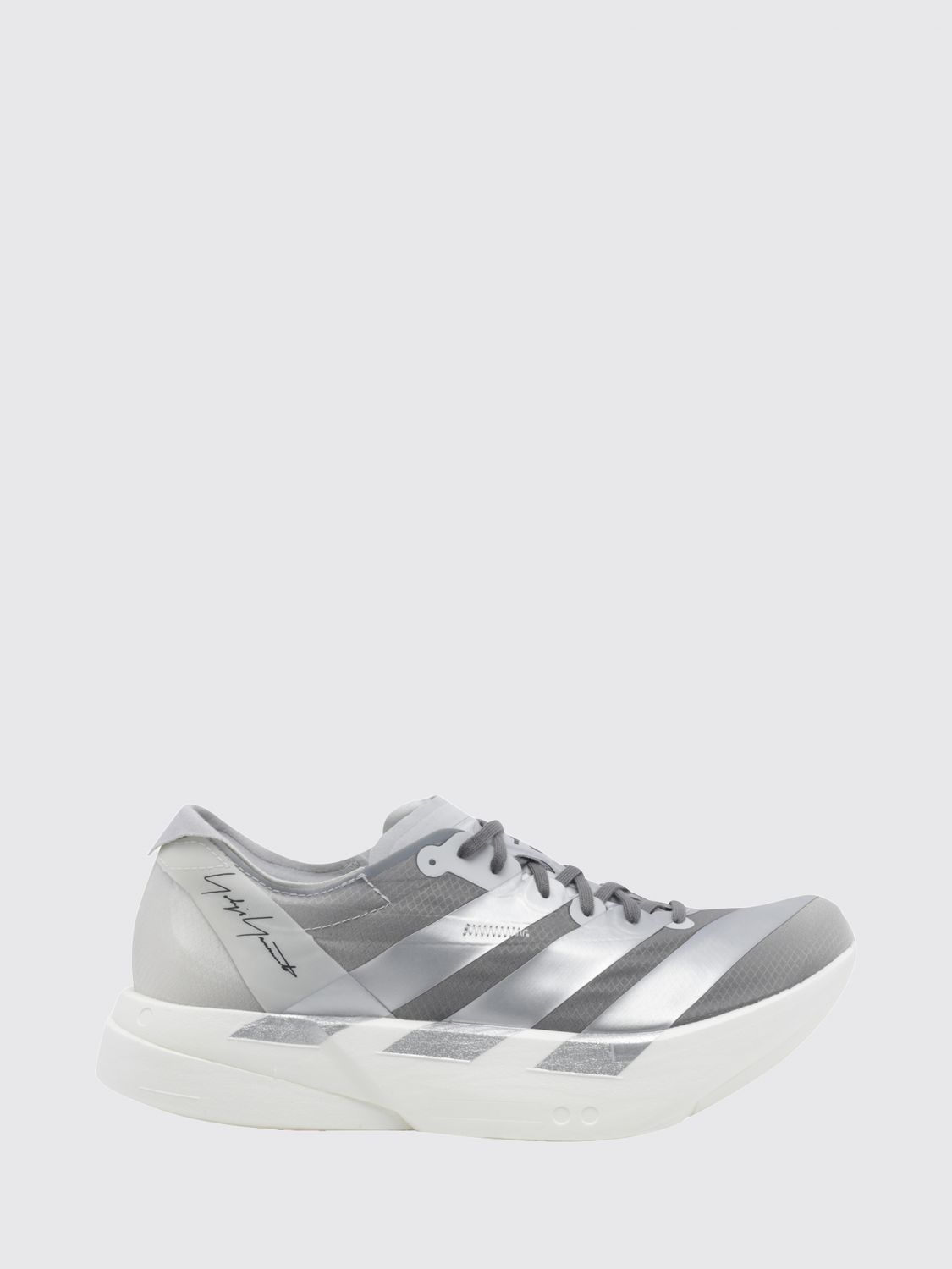 Y-3 Adios Pro 4 Silvmt Lgsogr Sneaker in Cloud White Silver Metallic & Light Solid Grey - White. 10.5 also , 11, 11.5, 8, 8.5, 9