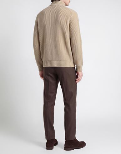 Man Cardigan Sand Size 42 Merino Wool