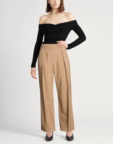 Woman Pants Light brown Size 2 Wool, Elastane