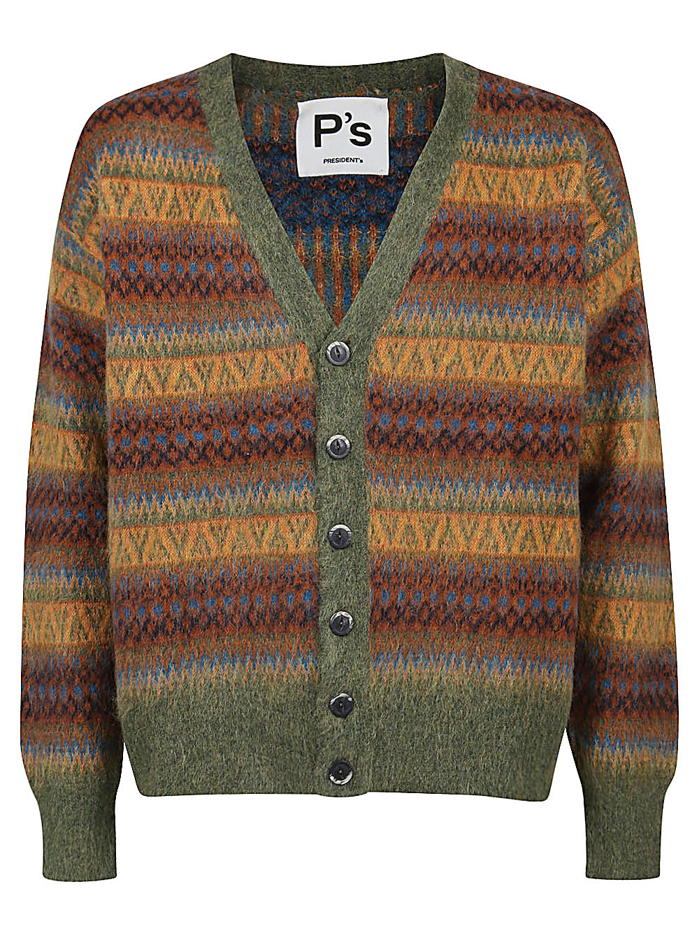 - Wool Striped Oversized Cardigan