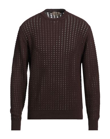 Maison Flâneur Man Sweater Chocolate brown Size 40 Cashmere