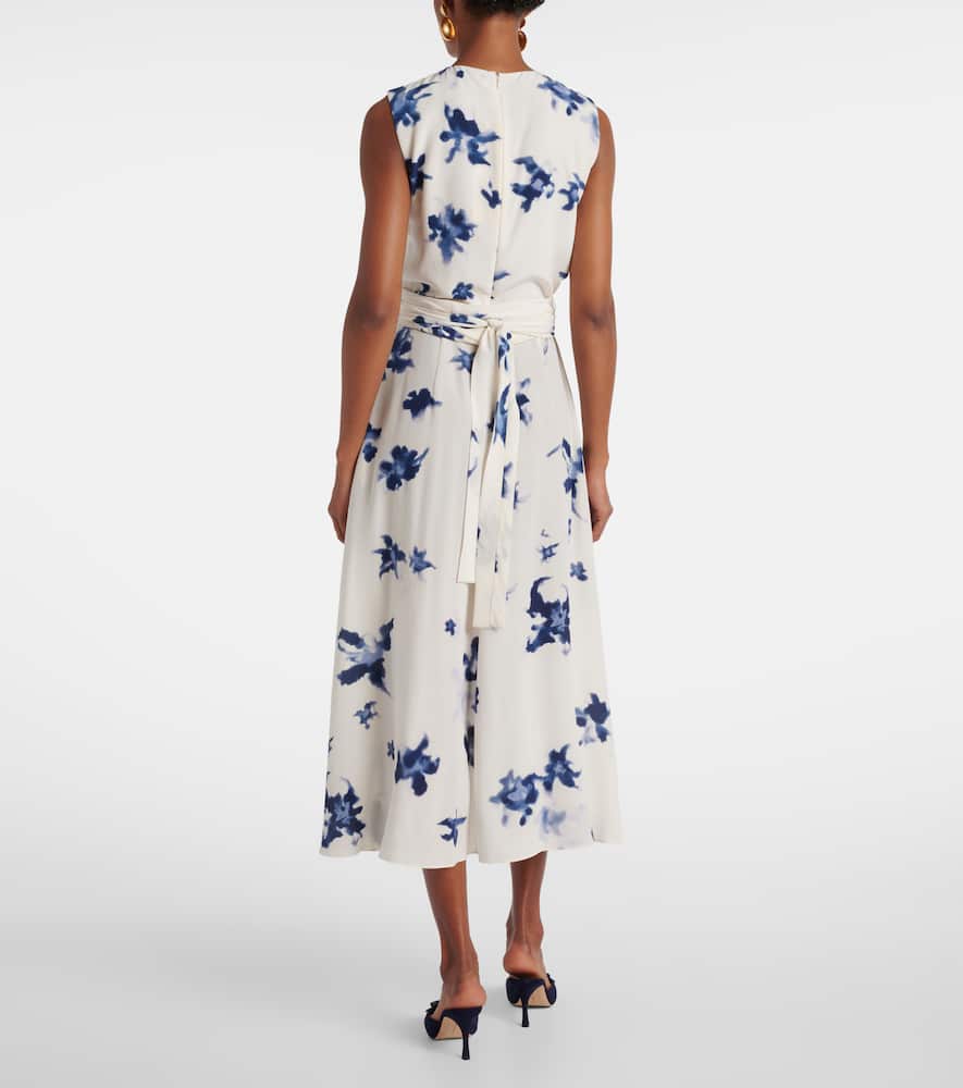 Penny floral silk wrap dress