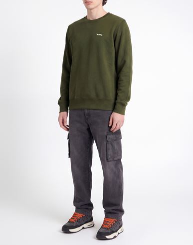 Man Sweatshirt Military green Size L Cotton