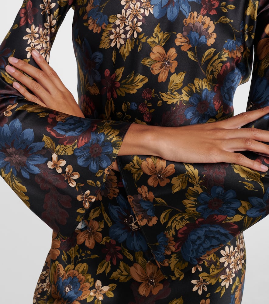 Gemma floral silk-blend maxi dress