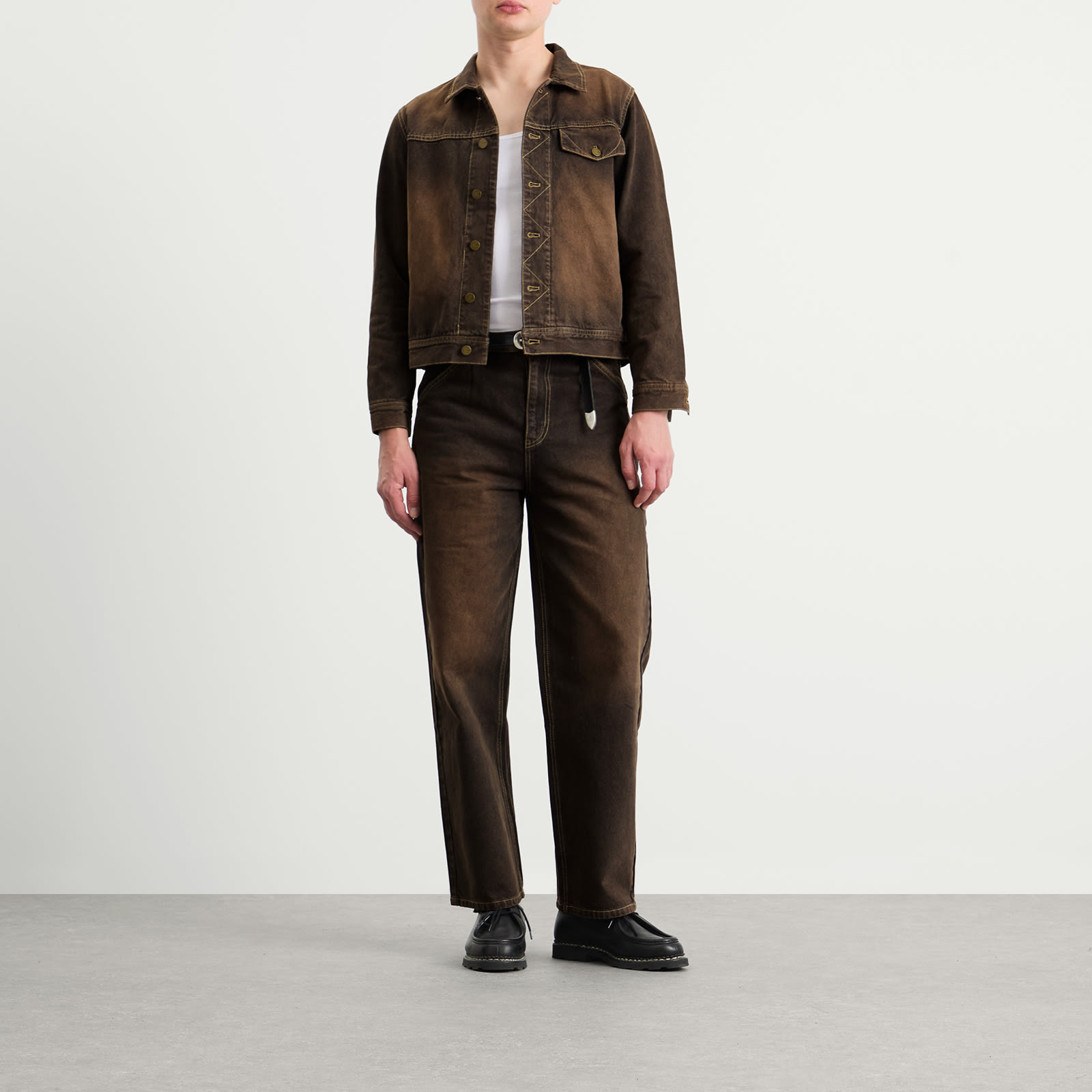 Men's Arch Denim Jacket Brown Overdye