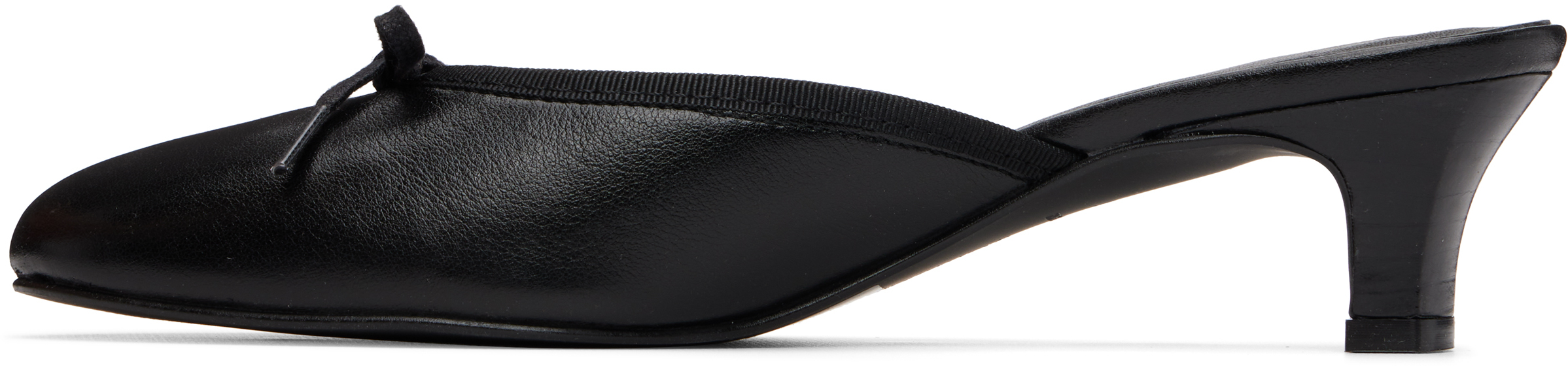 Black Petra Mule Heels