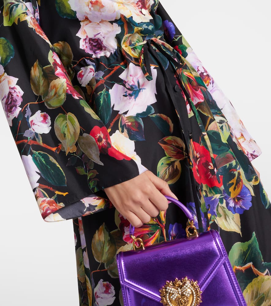 Dolce & Gabbana Floral silk satin shirt dress