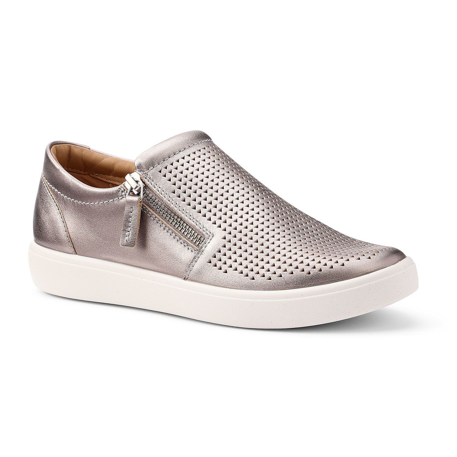 Hotter Women's Wide Fit 'Daisy' Deck Shoes in Metallic