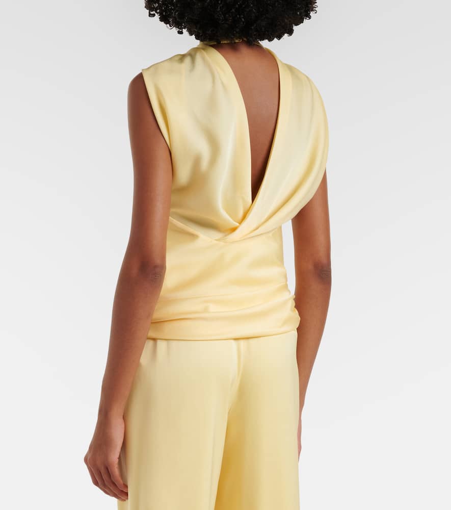 Samira caped satin top