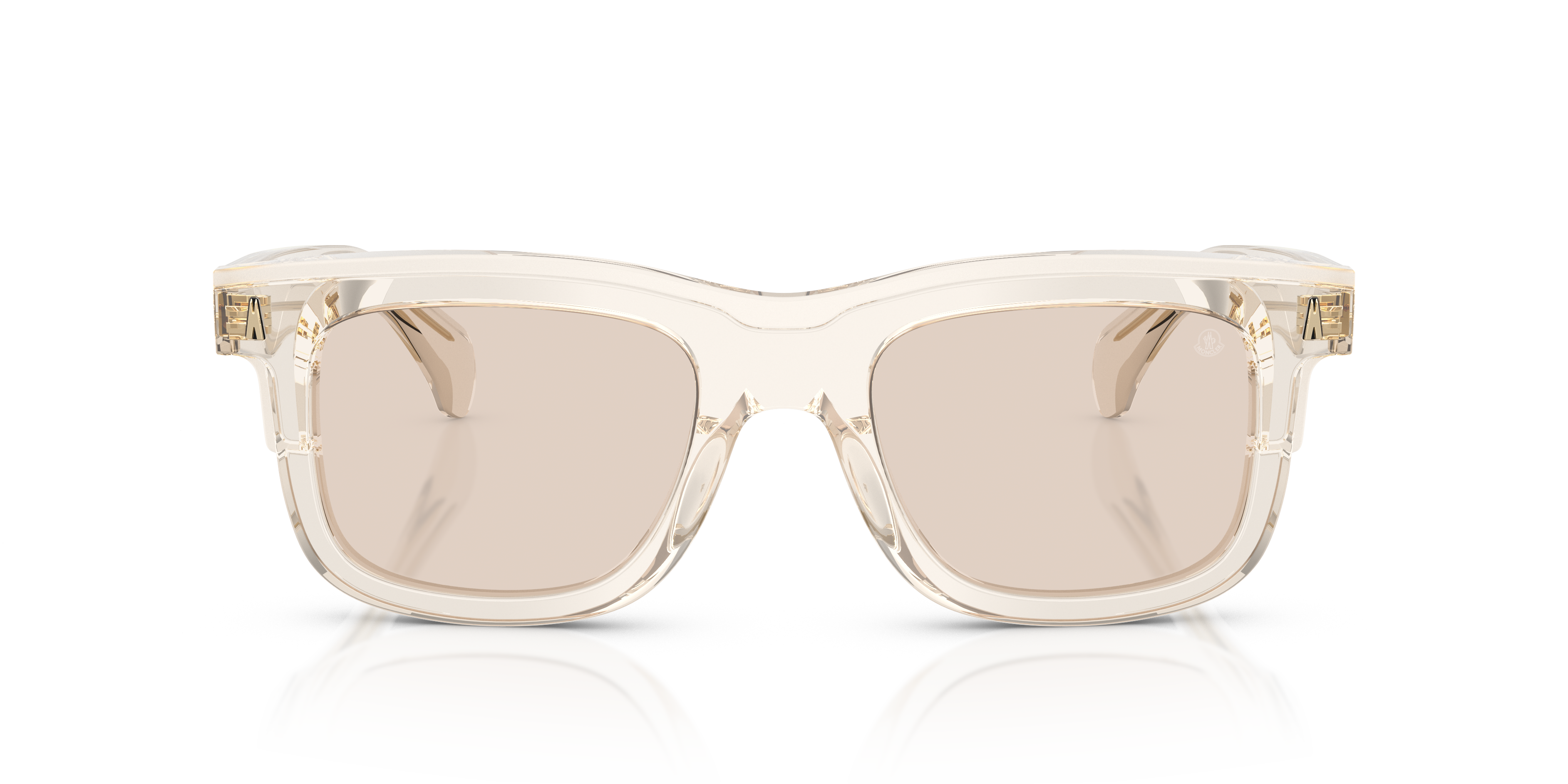 Moncler Unisex Moncler ME6004 CLARO 3003M4 Sunglasses Acetate White Brown Squared Photochromic