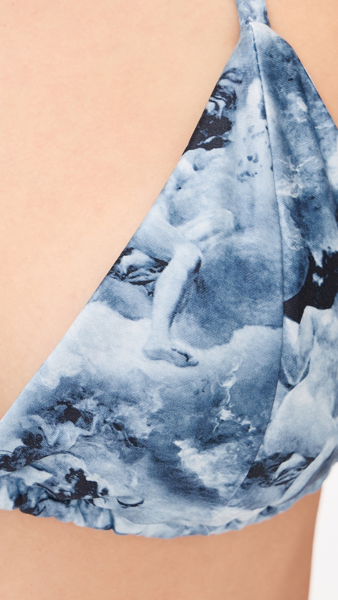 Print String Bikini Top Blue Angel Print