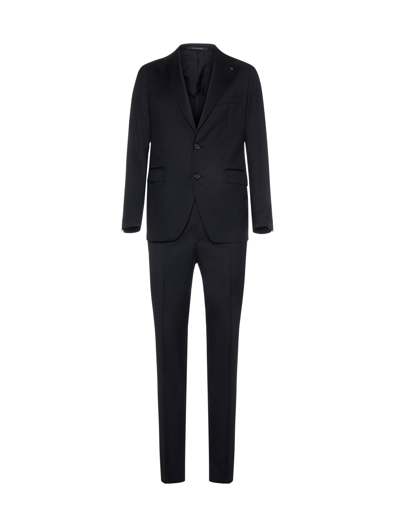 Virgin Wool Pant Suit — Black