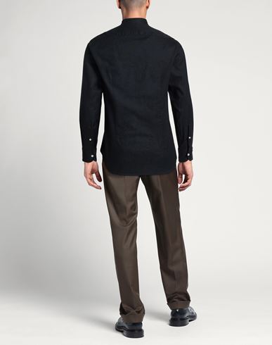 Man Shirt Black Size 17 ½ Linen, Cotton