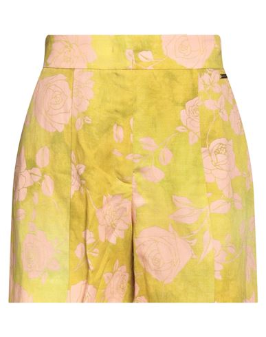 Woman Shorts & Bermuda Shorts Lime green Size 2 Lyocell, Linen