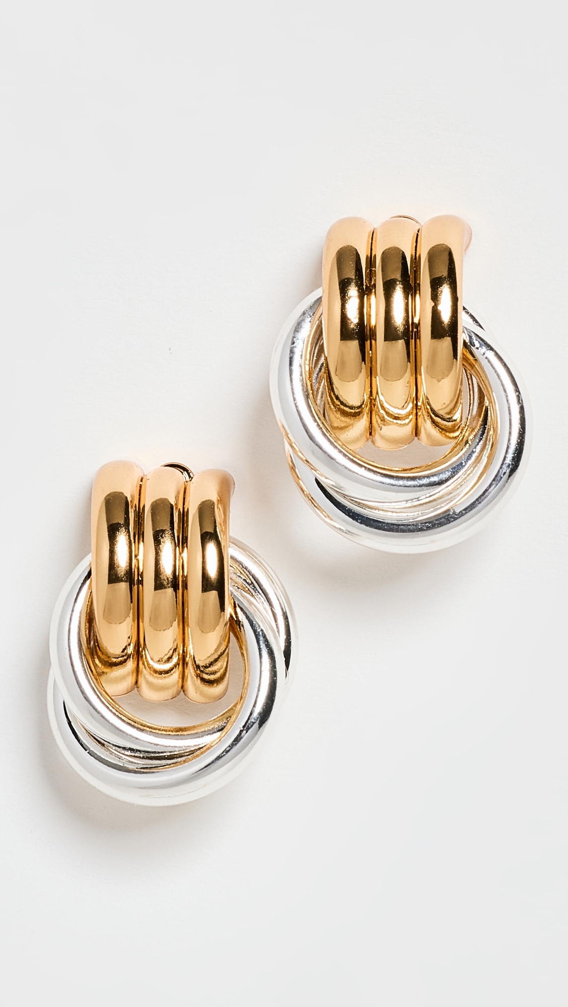 Baby Knot Mixed Earrings Gold/Silver One Size