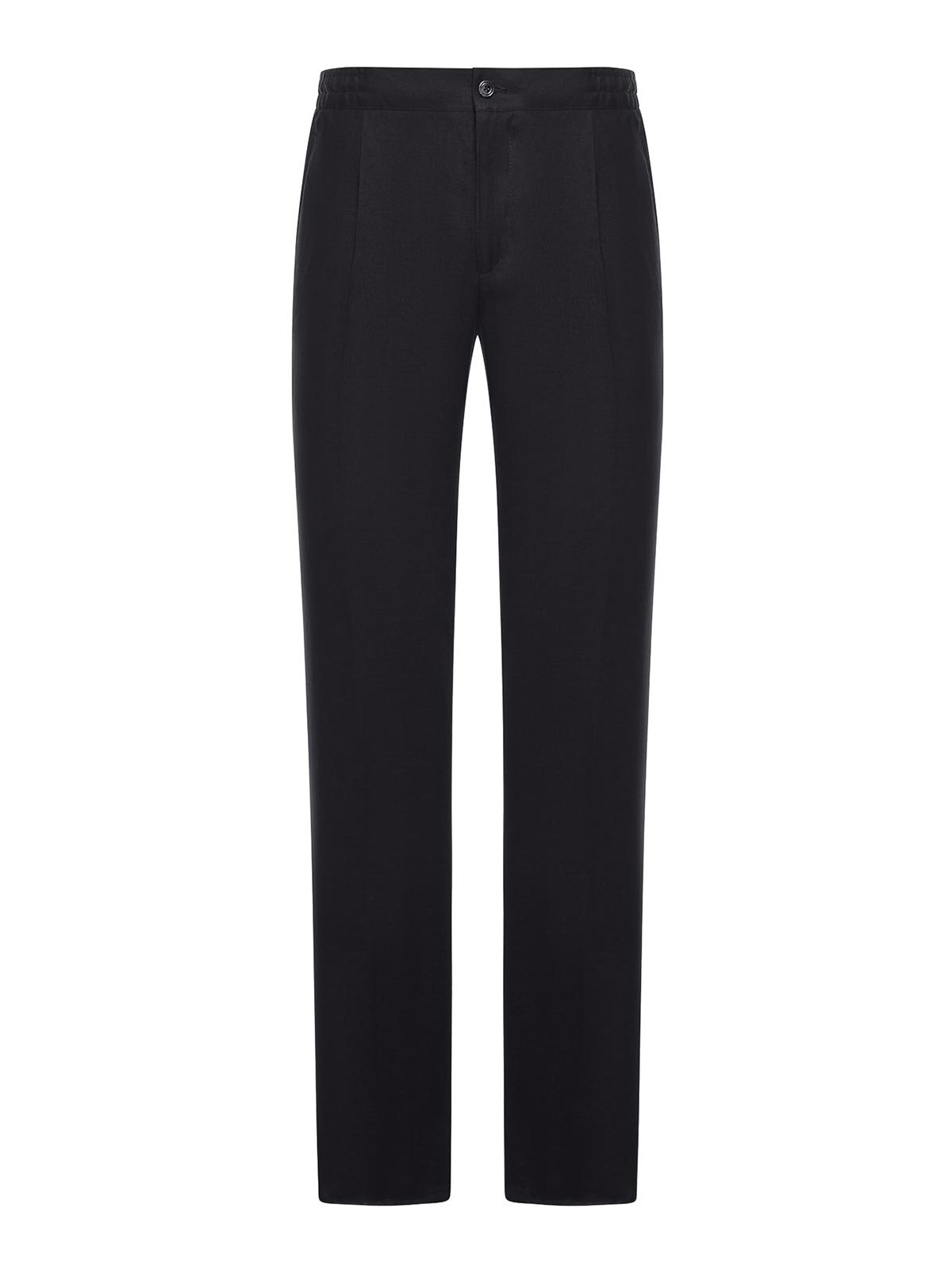 Straight Fit Linen Trousers