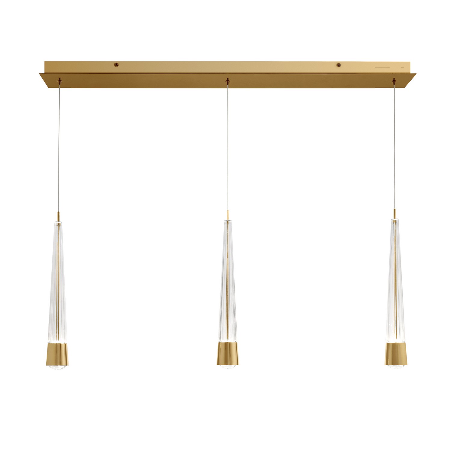 Aged Brass LED Chandelier from the Quill Collection