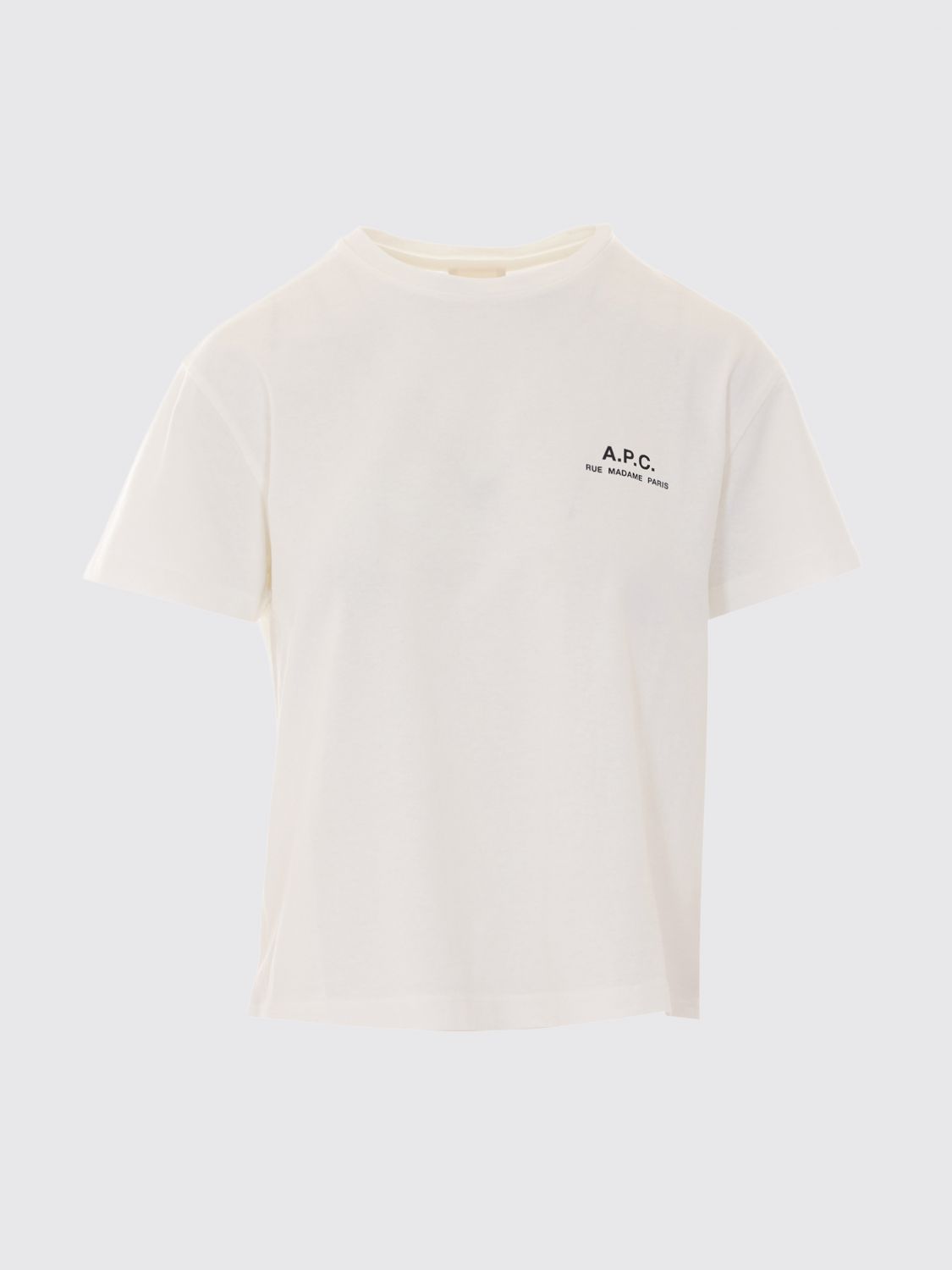 A. P.C. Short-Sleeved Cotton T-Shirt with Contrast Logo Print