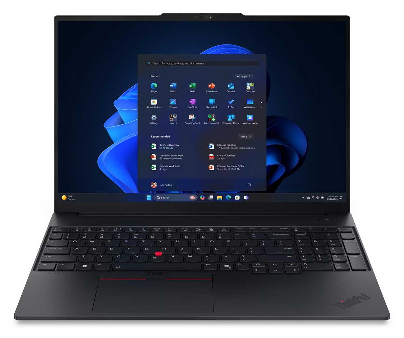 ThinkPad E16 Gen 3 Laptop 16-Inch Intel Core Ultra 5 225U 16GB RAM 256GB SSD in Black