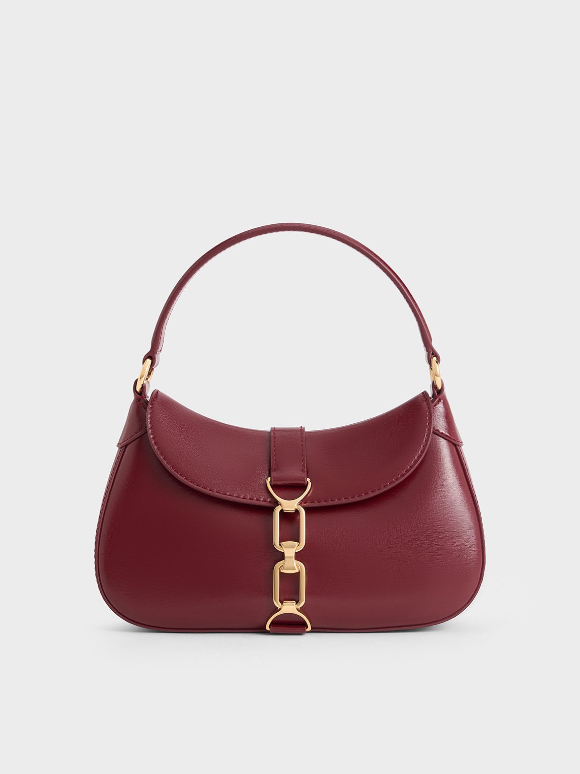 Charles & Keith - Agatha Chain-Accent Hobo Bag