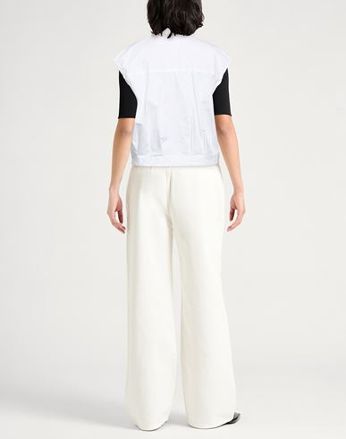 Woman Jacket White Size 6 Cotton, Lyocell, Elastane