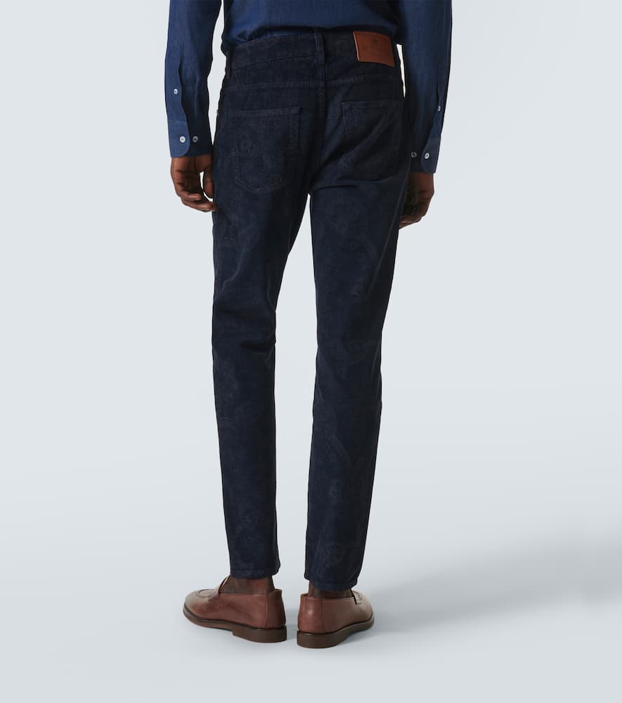 Printed straight jeans