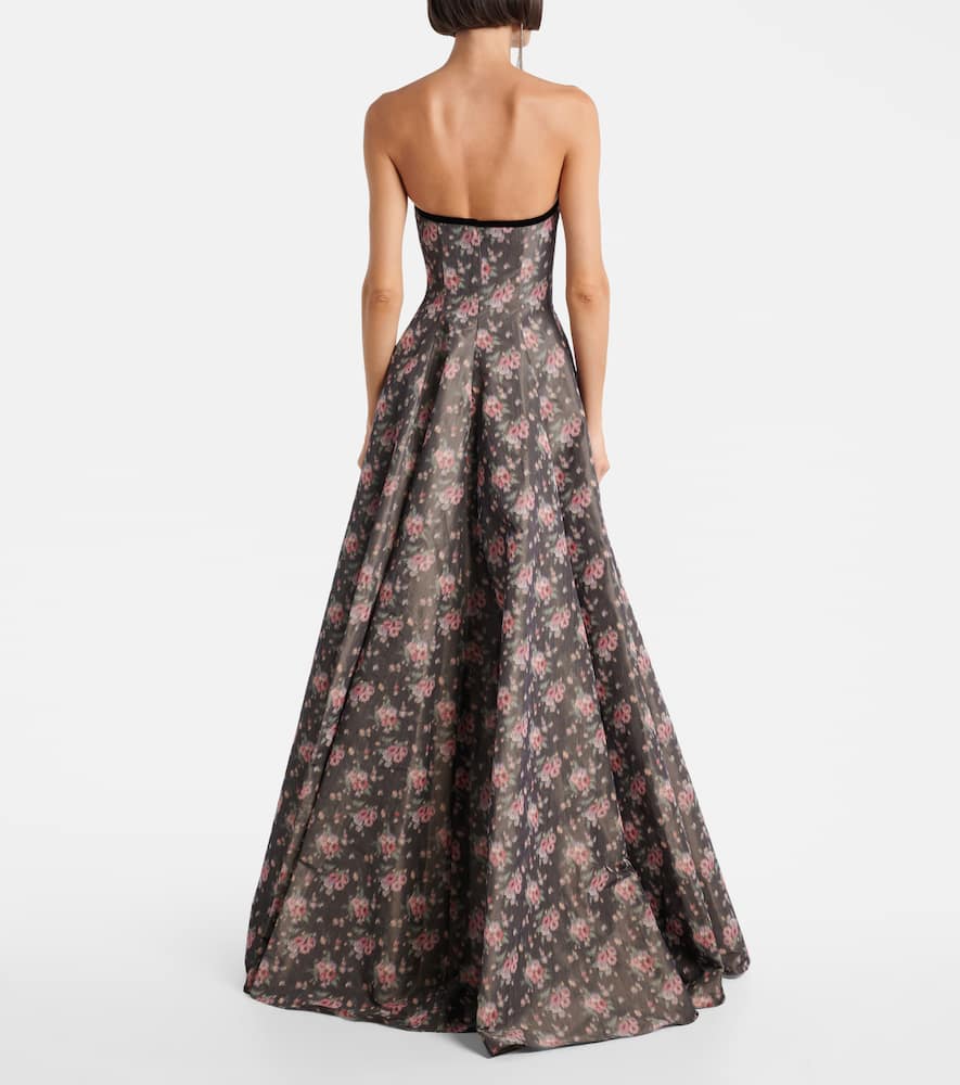 Laila floral taffeta corset gown