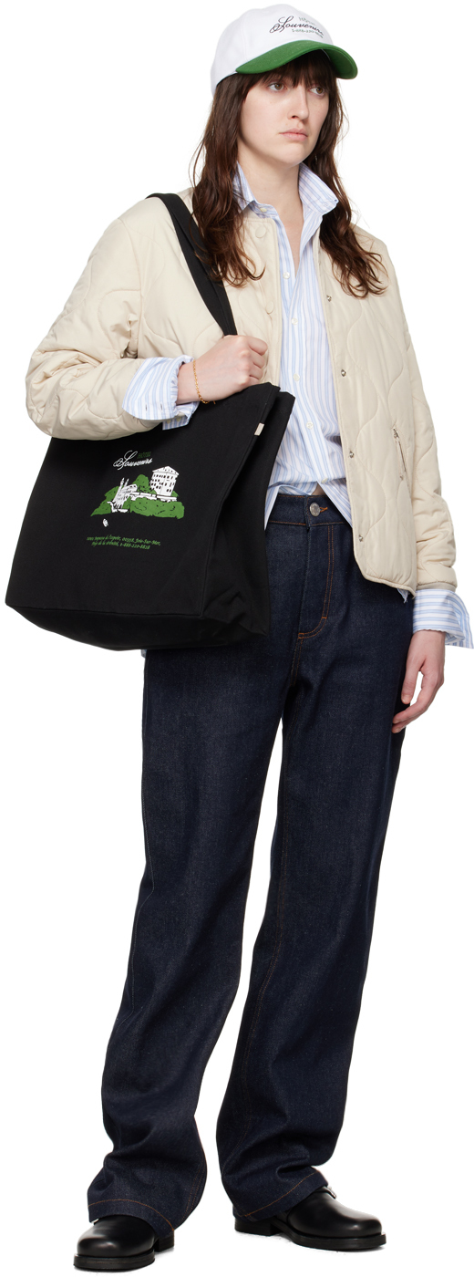 A.P.C. Black JJJJound Edition 'Hôtel Souvenirs' Tote