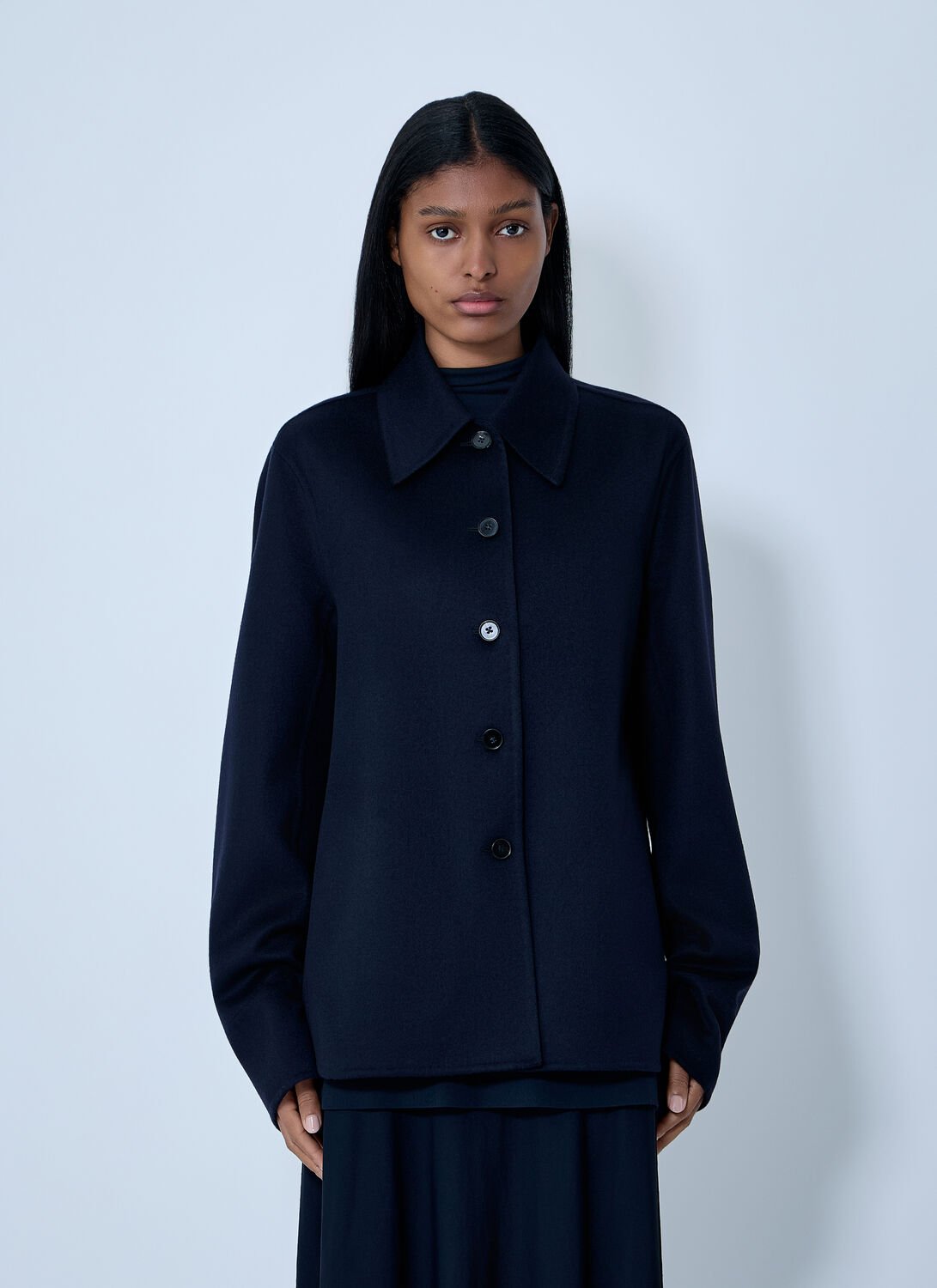 Cashmere Jacket - Woman Jackets Navy Fr