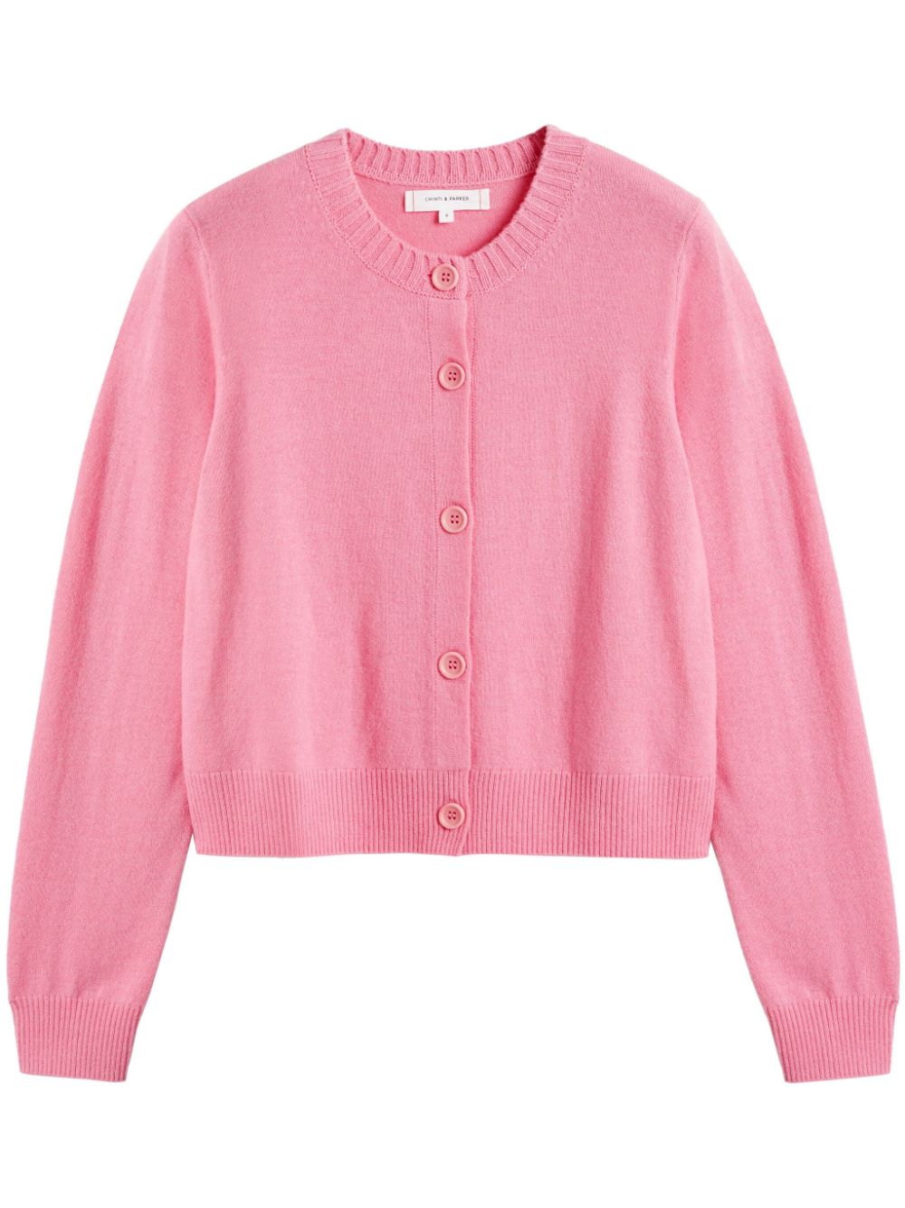Crew-neck cardigan - Pink