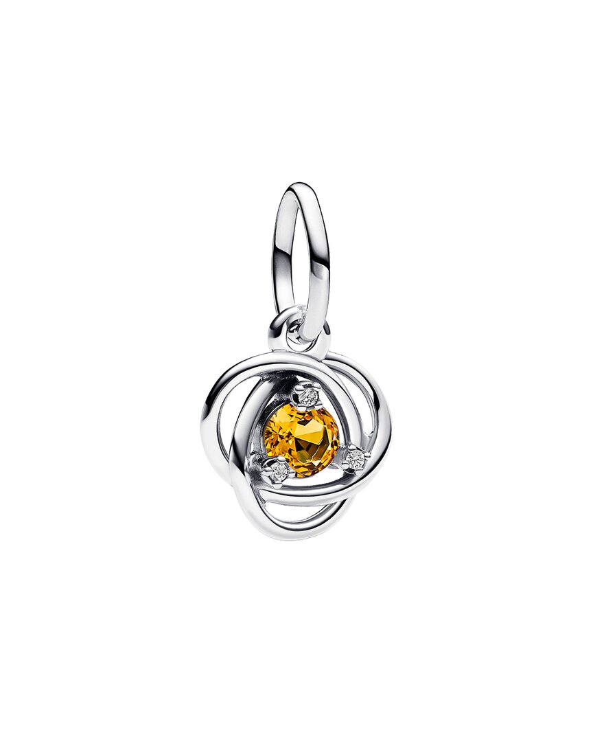 Moments Silver CZ Honey Eternity Circle Dangle Charm