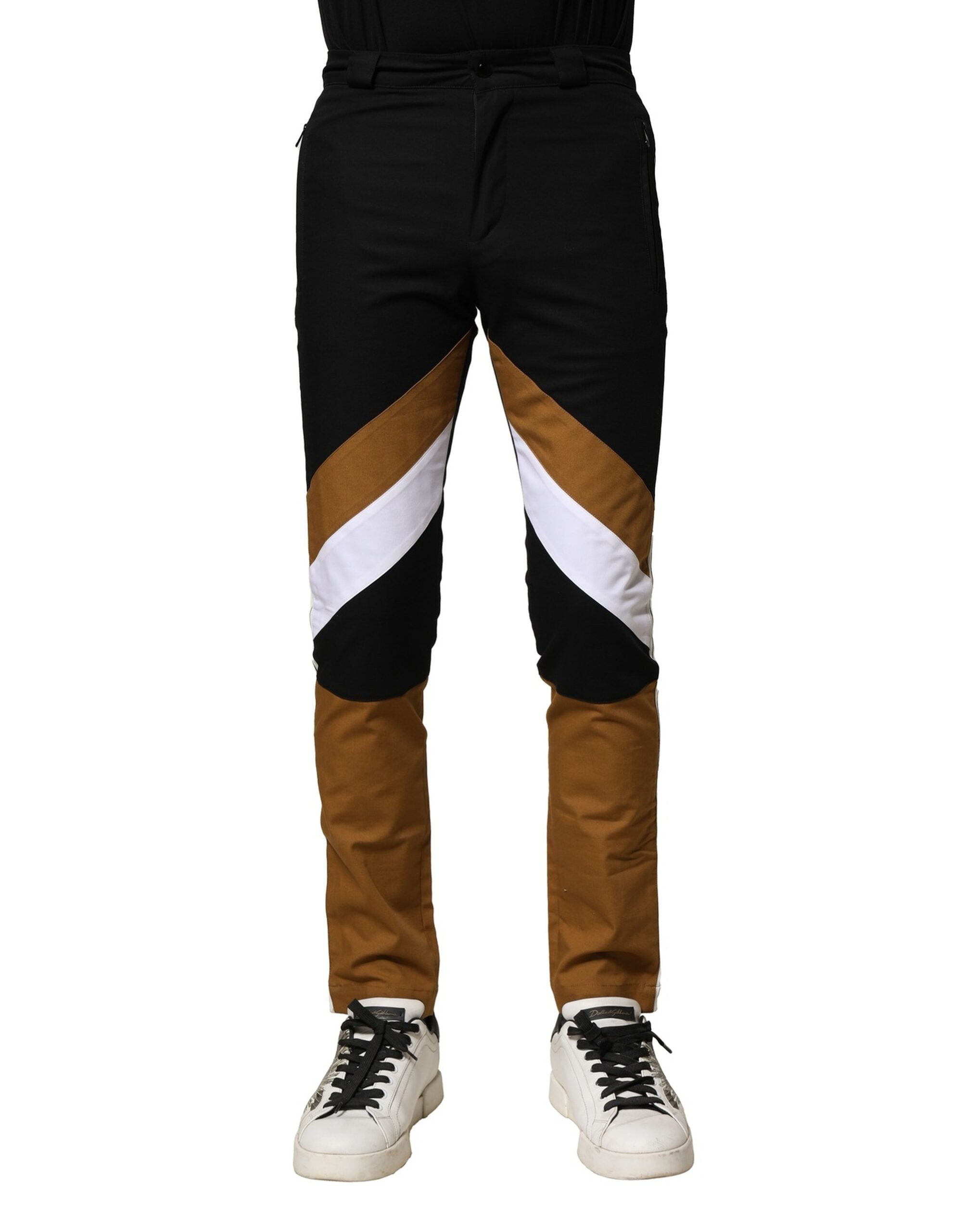 Colorblock Cotton Chinos — Multicolor