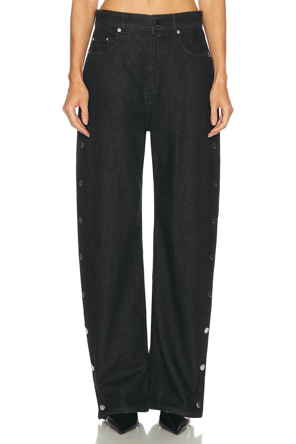 Sportmax Galante Wide Leg in Black - Black. 28 also