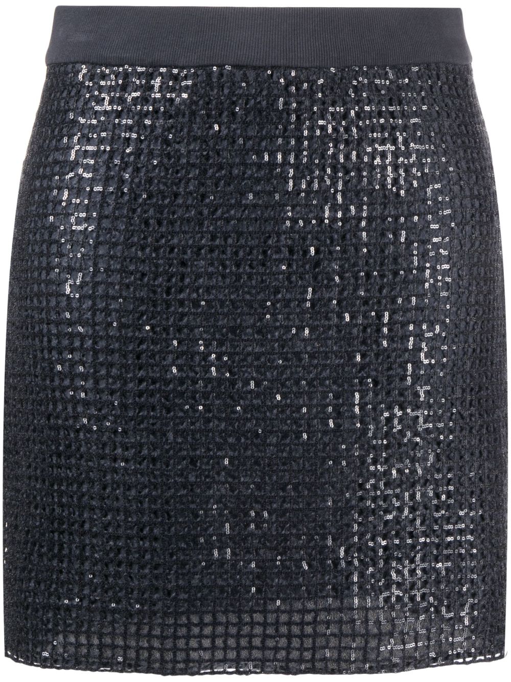 Sequin-embellished miniskirt - Grey